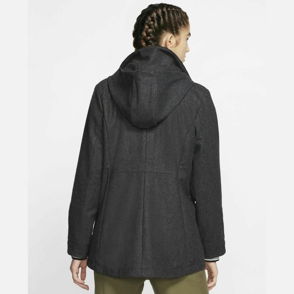 Hurley Winchester Women's Wool Peacoat Jacket Heather Black - Picture 4 of 10